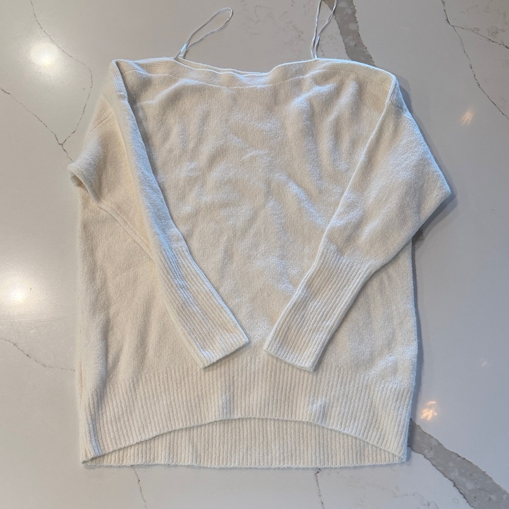 Anthropology Cream Women's boatneck Sweater